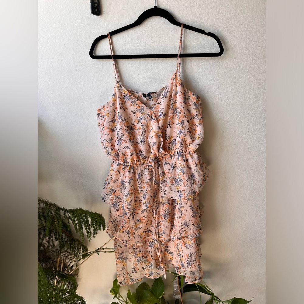 Trixxie size large floral pink dress